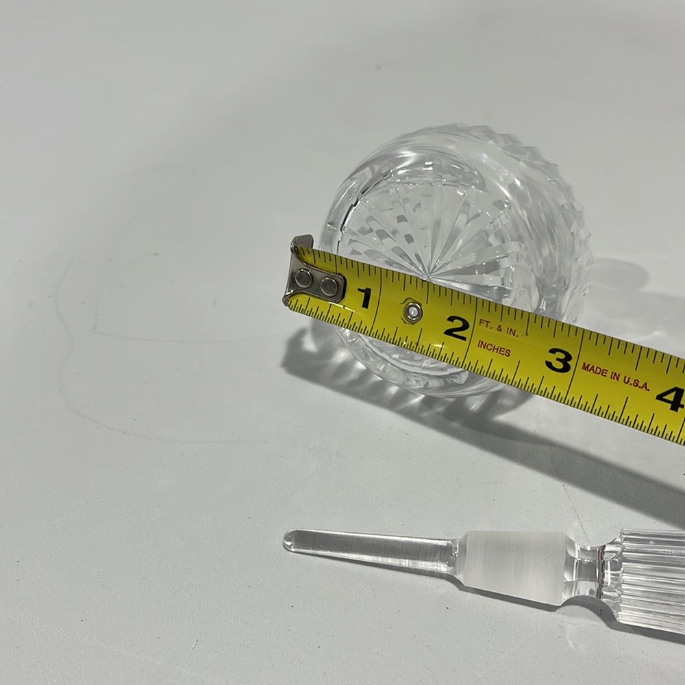 Vintage Waterford Vanity Crystal Perfume Bottle with Beveled Stopper Dauber - Picture 15 of 15